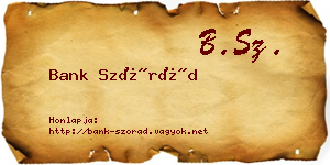 Bank Szórád névjegykártya
